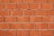 Red clay brick wall construction airbrick