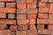 Red clay bricks