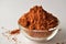 Red clay powder Montmorillonite in bowl