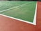 red clay tennis green court net lines play ball playing score scoring line bounds corner