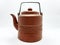 Red Clay Traditional Antique Ethnic Vintage Retro Kettle Tea Pot Photo in White Isolated Background as Graphic Resources 07