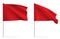 Red clean horizontal waving template flag.