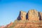 The red cliff faces of Sedona