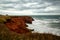 Red cliff in Magdalen islands