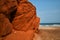 Red cliff in Magdalen islands