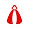 Red cloaks Template isolated. Little Red Riding Hood clothes