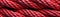 Red Close Up Very Detailed Pattern Of Ropes Panoramic Banner. Generative AI