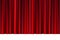 Red closed curtain in a theater or ceremony for your design. Draped Theatrical scene isolated on white. vector