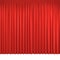 Red closed stage curtains background isolated on white