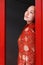 A red clothing girl of China