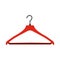 Red coat hanger flat icon