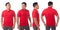 Red Collared Shirt Design Template