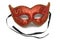 A red colombina theater half face mask