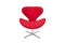 Red color armchair