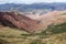 Red-colored Tibetan geological structures near Lajiaxiang city