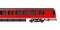 Red Commuter Train Isolated