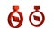 Red Compass icon isolated on transparent background. Windrose navigation symbol. Wind rose sign.