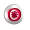 Red Compass icon isolated on transparent background. Windrose navigation symbol. Wind rose sign. Silver circle button.