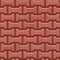 Red Concrete H shaped paving slabs surface. Seamless texture