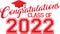 Red Congratulations Class of 2022