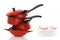 Red cookware set