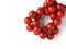 Red coral beads