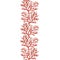 Red coral reef seamles border. Watercolor illustration.bright coral element. Red corals in beautiful underwater sea