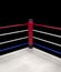 Red corner boxing ring background 3d render