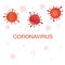 Red coronavirus sign covid 19 background