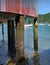 Red Corrugated Iron Boat Shed Waikawa Bay, Marlborough, New Zealand