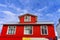 Red Corrugated Iron Store Shopping Street Reykjavik Iceland