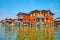 Red cottages on Inle Lake, Myanmar