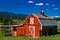 Red Country Barn in Colorado Rocky Mountains