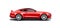 Red Coupe Sporty Car On White Background. Side View With Isolated Path.