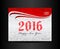 Red cover Calendar 2016 Design Template