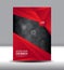 Red Cover design and Cover Annual report vector illustration, boo