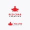 Red Crab and Leaf Canada Logo Design Concept