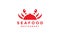 Red crab modern movable food cover logo vector icon illustration design