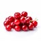 Red Cranberries On White: Soft Focus Lens, Anti-gloss, Matte Photo