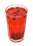 Red cranberry fruit drink