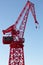 Red Crane in old harbor of Bilbao