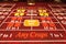 Red Craps Table in casino taken straight on