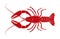 Red Craw fish Clipart