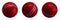 Red cricket ball in realistic style on a white background. Summer team sports. 3d vector