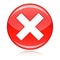 Red cross button - refuse, wrong answer, cancel