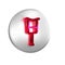 Red Crutch or crutches icon isolated on transparent background. Equipment for rehabilitation of people with diseases of