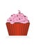 Red cup cupcake with pink frosting