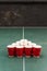 red cups table beer pong tournament. High quality photo