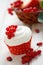 Red currant cupcake