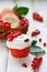 Red currant cupcake